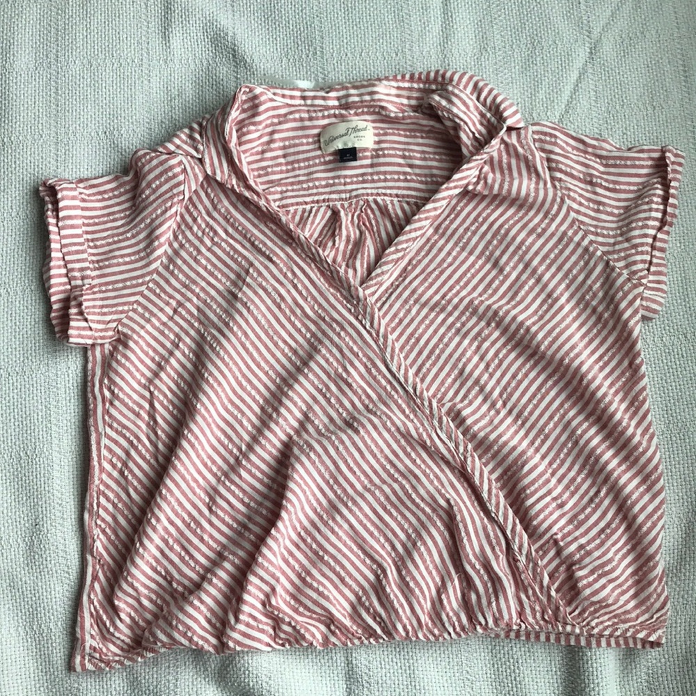 Red and White Striped Wrap Top, Universal Thread